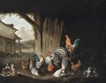 Turkeys chickens ducks and pigeons in a farm Philip Reinagle